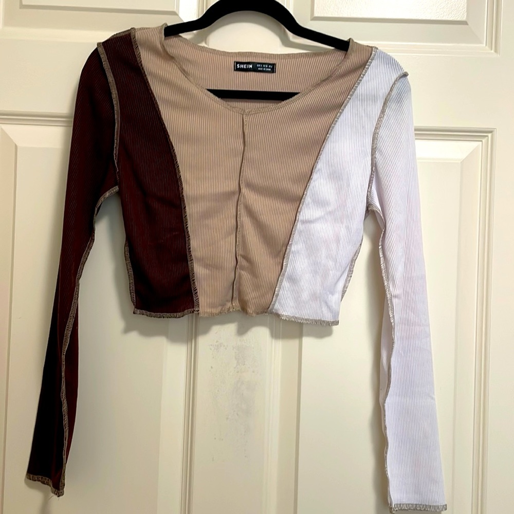 SHEIN long sleeve cropped top